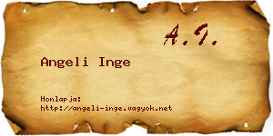 Angeli Inge névjegykártya